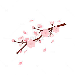 樱花插画设计素材