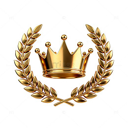金色皇冠徽章设计元素
