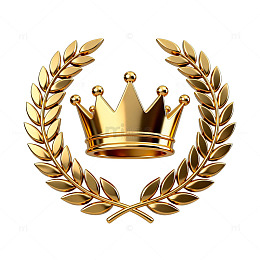 金色皇冠徽章图案