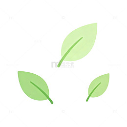 简约绿叶图案设计素材