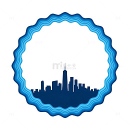 城市天际线图标设计