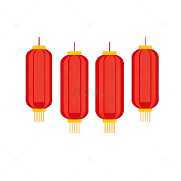 红色灯笼节日装饰素材