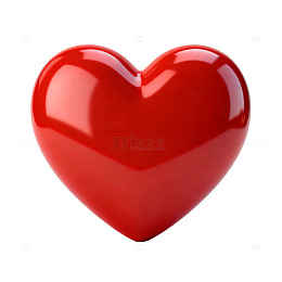 红色心形立体模型素材