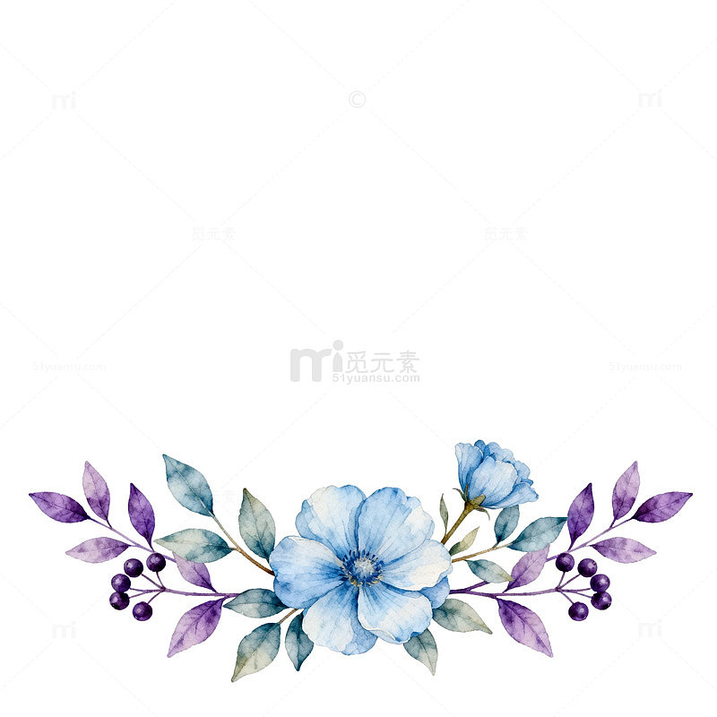 水彩花卉装饰图案