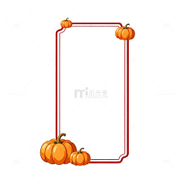 南瓜边框秋季装饰图案
