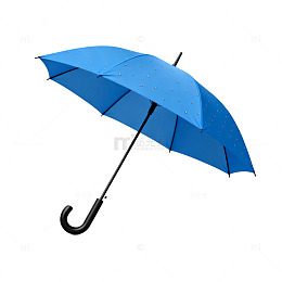 蓝色简约雨伞设计元素