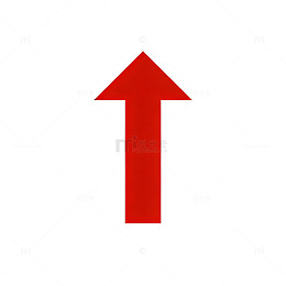 红色向上箭头图标矢量素材