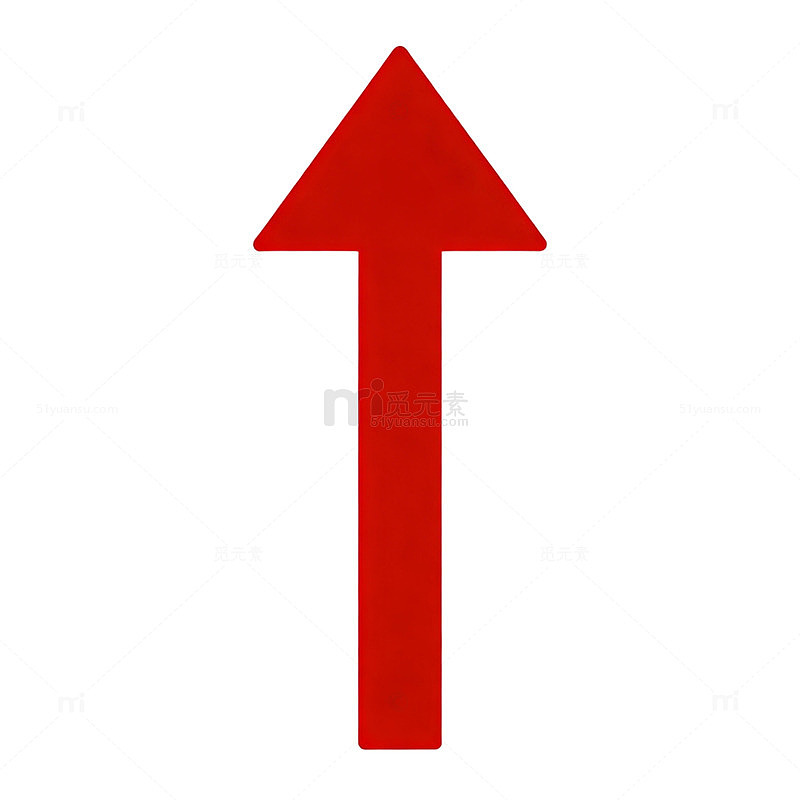红色向上箭头指示图标