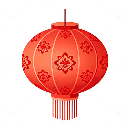 红色喜庆中国灯笼图案设计素材