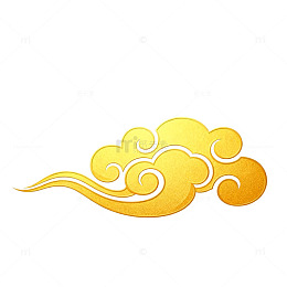 金黄云纹图案设计元素