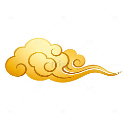 金色云纹图案装饰元素
