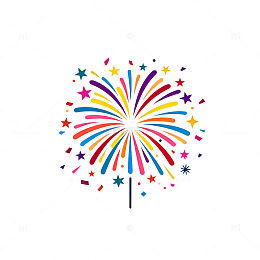 绚丽烟花节日庆典图案