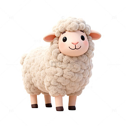 可爱卡通羊模型