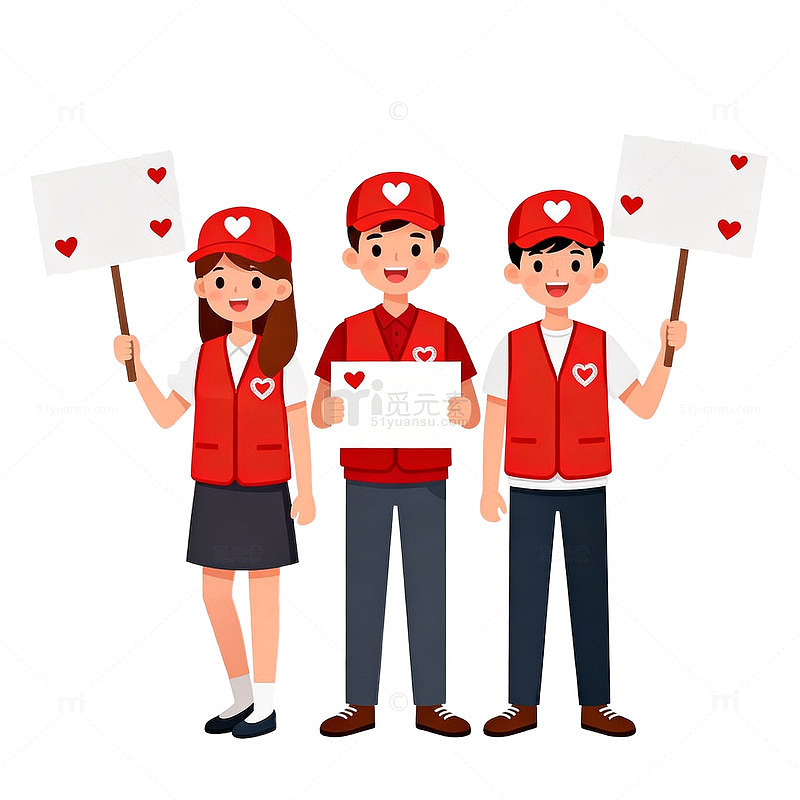 卡通送货员宣传服务素材