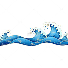 海浪图案装饰设计元素