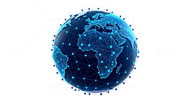 科技感地球网络图
