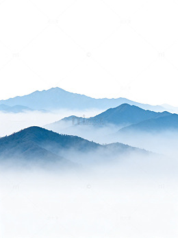 山水云雾水墨画