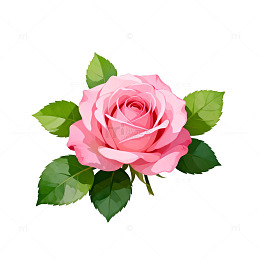 粉色玫瑰花矢量图案