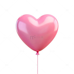 粉色心形气球浪漫装饰元素