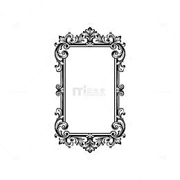古典花纹相框装饰图案