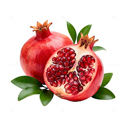 石榴水果特写插画素材
