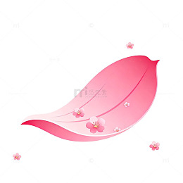 樱花叶与花朵插画设计