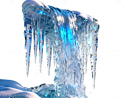 冰挂晶莹剔透冬季景象