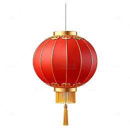 红色中国结灯笼图案设计元素