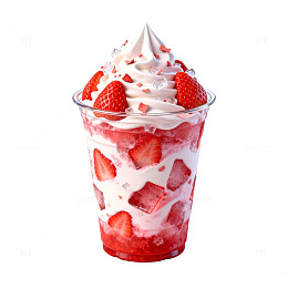 草莓奶昔冷饮甜品