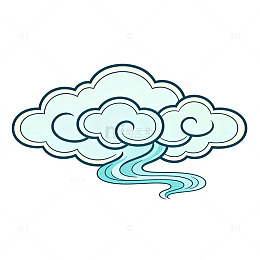 云彩风格线条图案