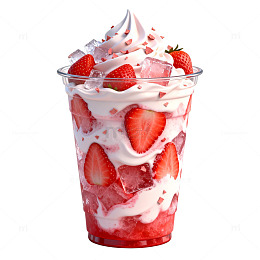 草莓奶昔饮品美食