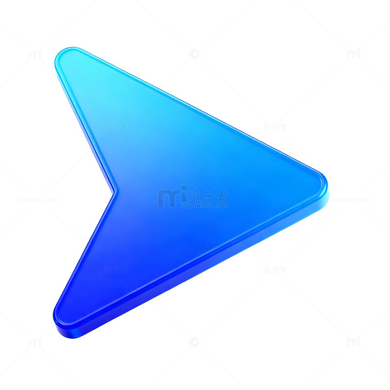 蓝色箭头指示图标设计素材