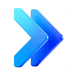 蓝色箭头科技感图标设计元素