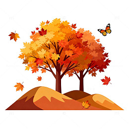 秋日风景插画
