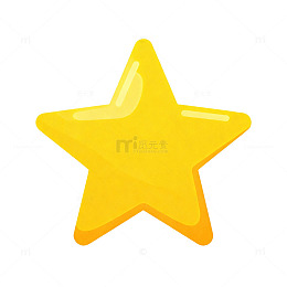 卡通金色星星装饰图案设计元素