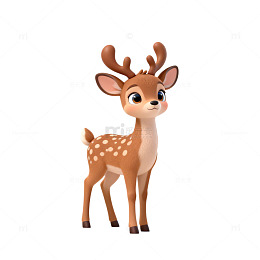 可爱小鹿3D模型