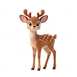 可爱小鹿3D模型玩具