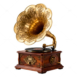 古典留声机复古音乐播放设备