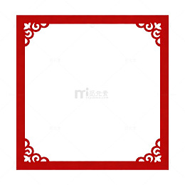 红色传统花纹边框素材