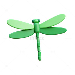 绿色卡通蜻蜓造型玩具