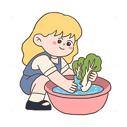 节约用水淘米水洗菜免抠元素