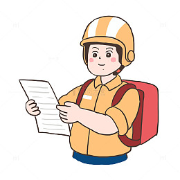 劳动节职业外卖员免抠元素