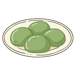 清明节青团卡通元素