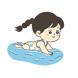 全民运动健康节游泳运动元素