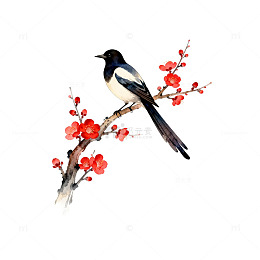喜鹊登梅图