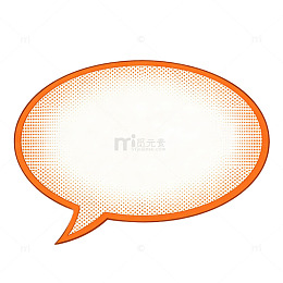 橙黄对话框聊天图标设计元素