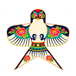 传统中国风风筝图案设计素材