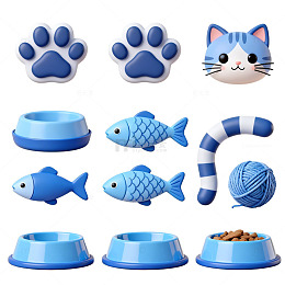 可爱猫咪元素插画设计素材