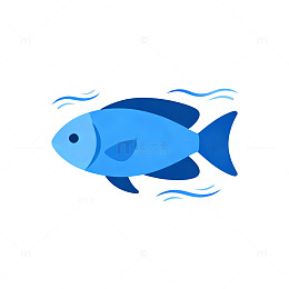 卡通鱼插画设计元素