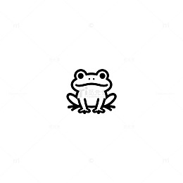 简约青蛙图案标志设计元素